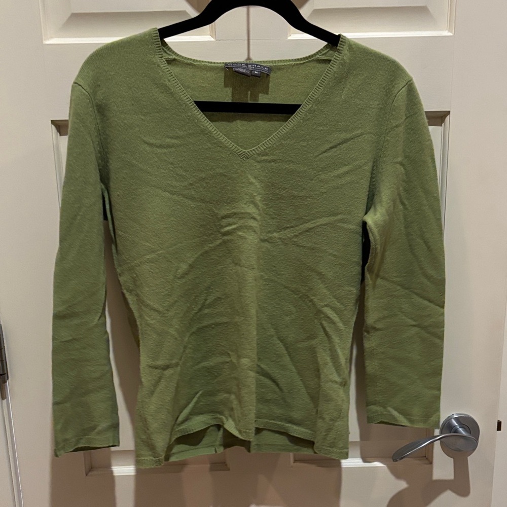 Mark Shale V-Neck Cashmere Sweater, M